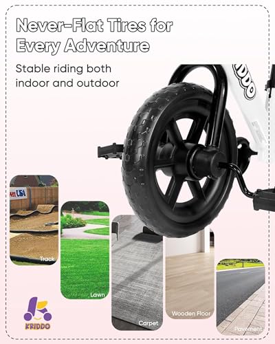 KRIDDO 2-in-1 Kids Tricycle and Toddler Balance Bike, Black U656