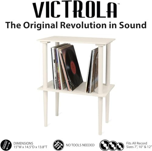 Victrola Metropolitan 4-in-1 Bluetooth Record Player with Built-in Speakers, Grey Z241914