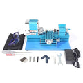 CJC All Metal Miniature Lathe - 36W 20000RPM Universal Mini Metal Lathe Machine - Power Metal Lathes For DIY CNC Tool Woodworking for Education Model Making (Blue）