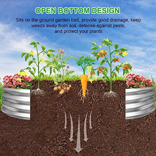 2Pack Raised Garden Bed 6×3×1FT Galvanized Oval Planter Box for Vegetables Flowers Herbs R972