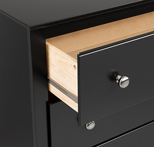 Prepac Sonoma Tall Nightstand with 3 Drawers, Black Q28004