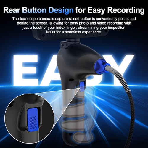 JESERAL 5" HD 1080P Articulating Borescope Camera with 6.2mm IP67 Waterproof Probe F3398