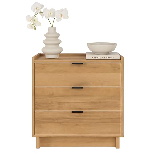 Prepac Sonoma Tall Nightstand with 3 Drawers, Black Q28004