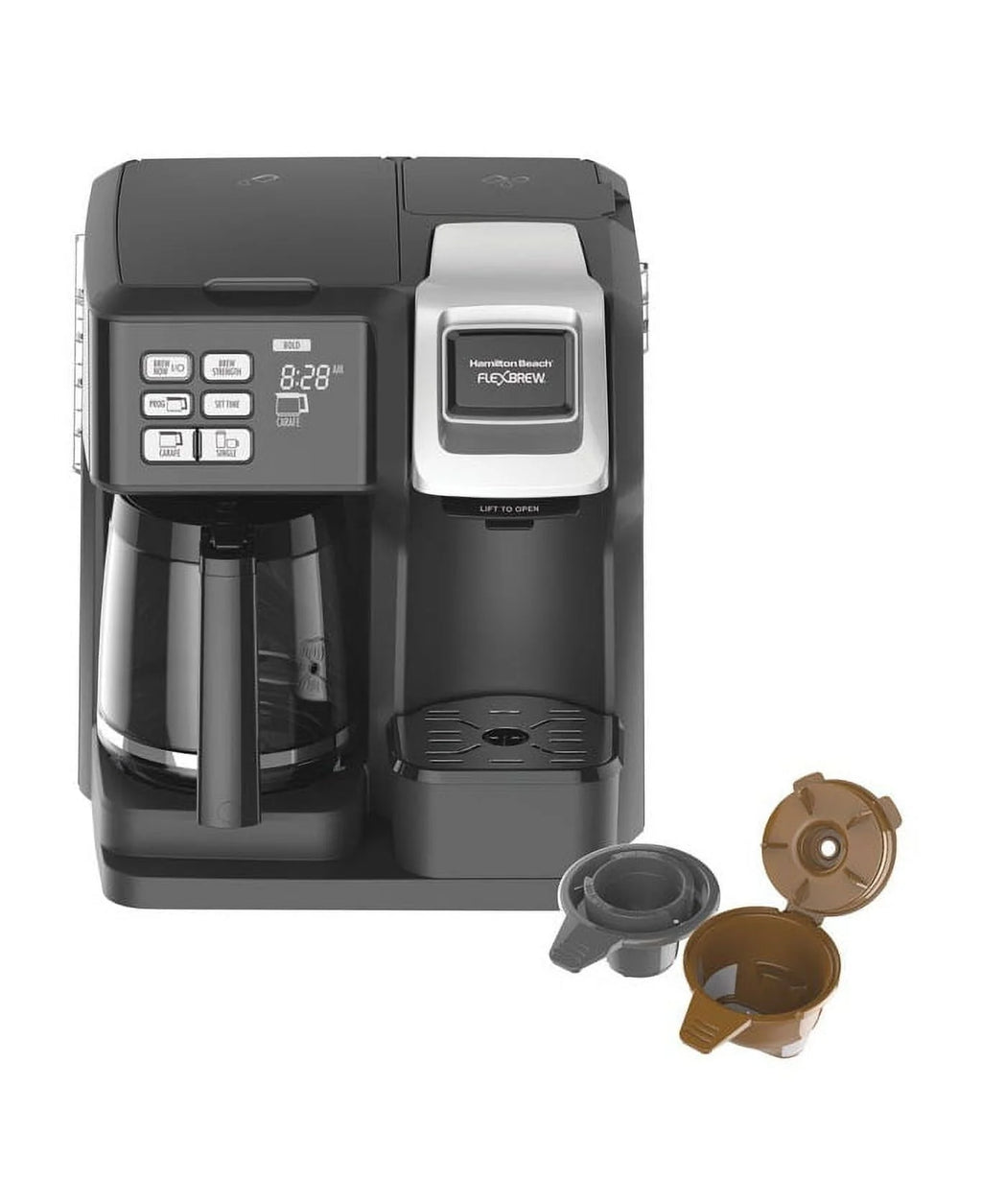 Hamilton Beach 49976 FlexBrew 2-Way Coffee Maker, Plastic, Black