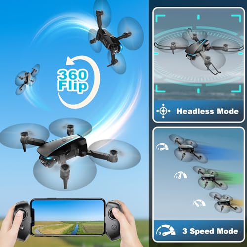 Mini Drone with Camera 1080P HD Foldable for Kids Adults W57139
