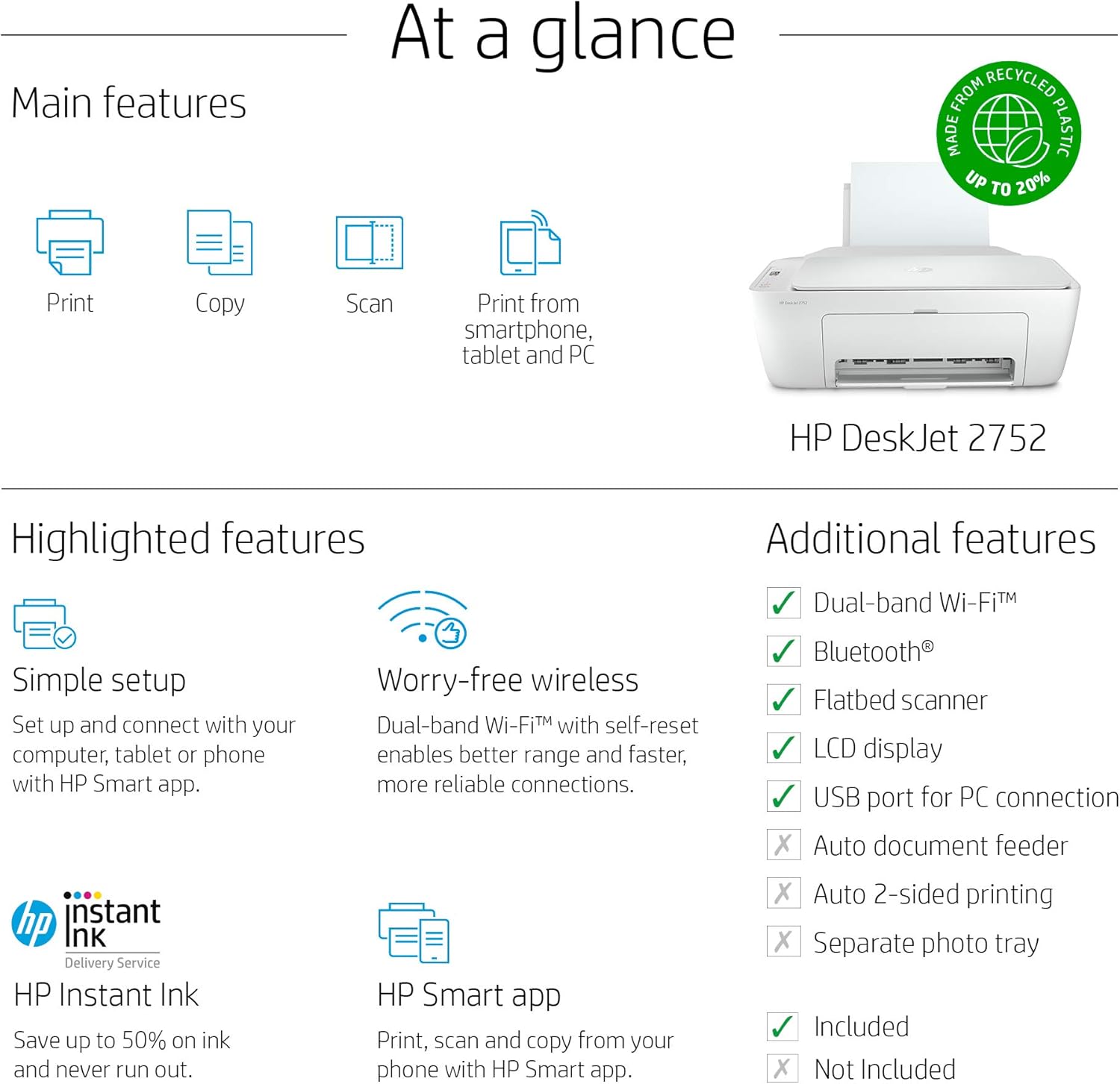 HP DeskJet Wireless All-in-One Color Inkjet Printer P46024