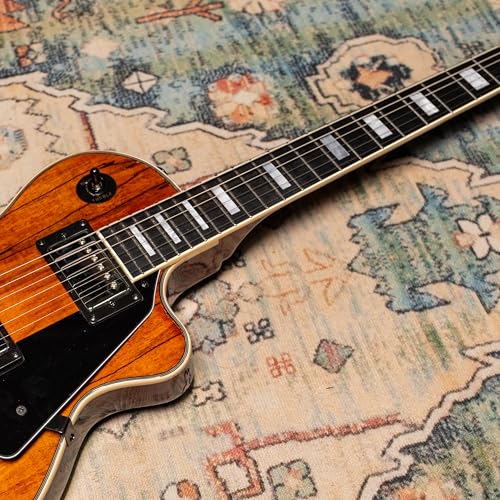 TARIO Electric Guitar Semi Hollowbody Quilted Maple Top with Bag K35033