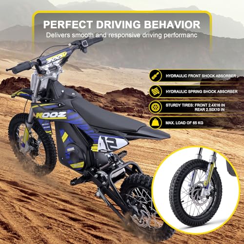 MotoTec 36v 1000w Electric Dirt Bike Blue K48878