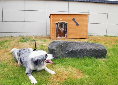 Wooden Doghouse for Small to Large Dogs, Waterproof, Elevated Floor B161