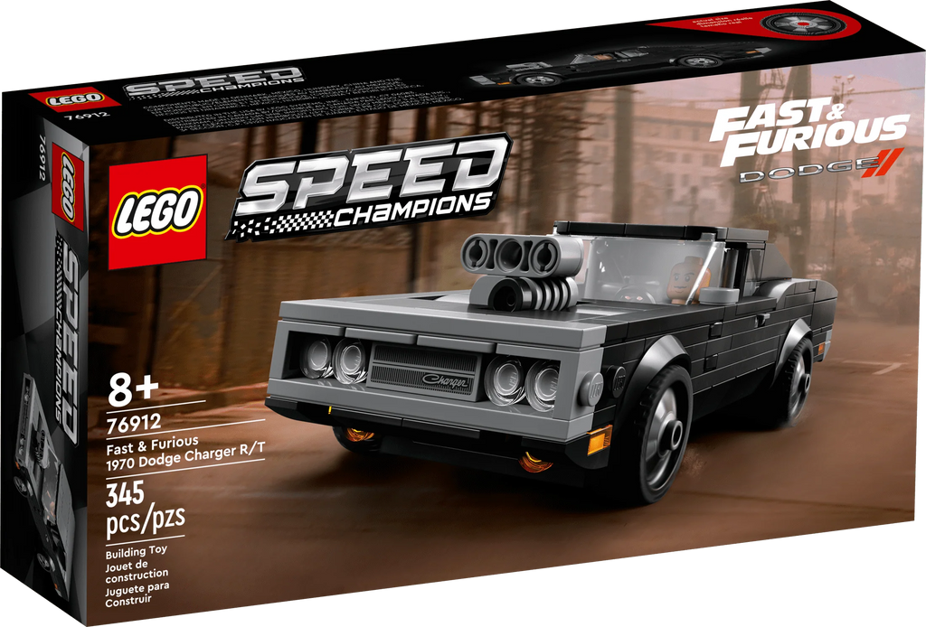LEGO Speed Champions Fast & Furious 1970 Dodge Charger R/T 76912 Toy Muscle Car Model Kit N197410