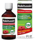Robitussin Adult Maximum Strength Cough + Chest Congestion DM Max (8 fl. oz. Bottle) Raspberry Flavor