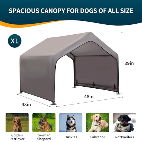 Dog Tent Outdoor Extra Large Waterproof Shade Shelter for Pets, Gray I68919