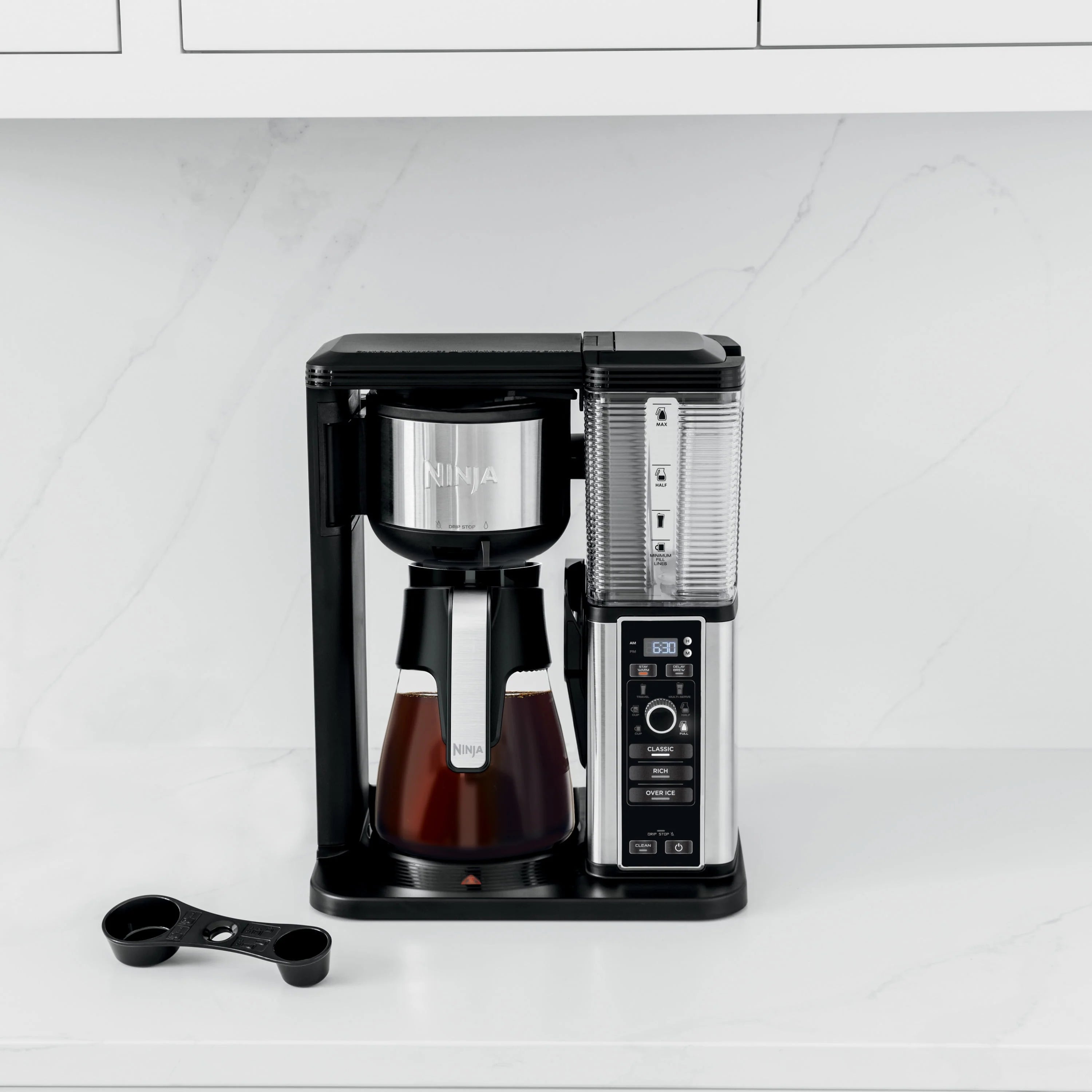Ninja CM300 Hot & Iced Coffee Maker, Single Serve, Stainless Steel Q957