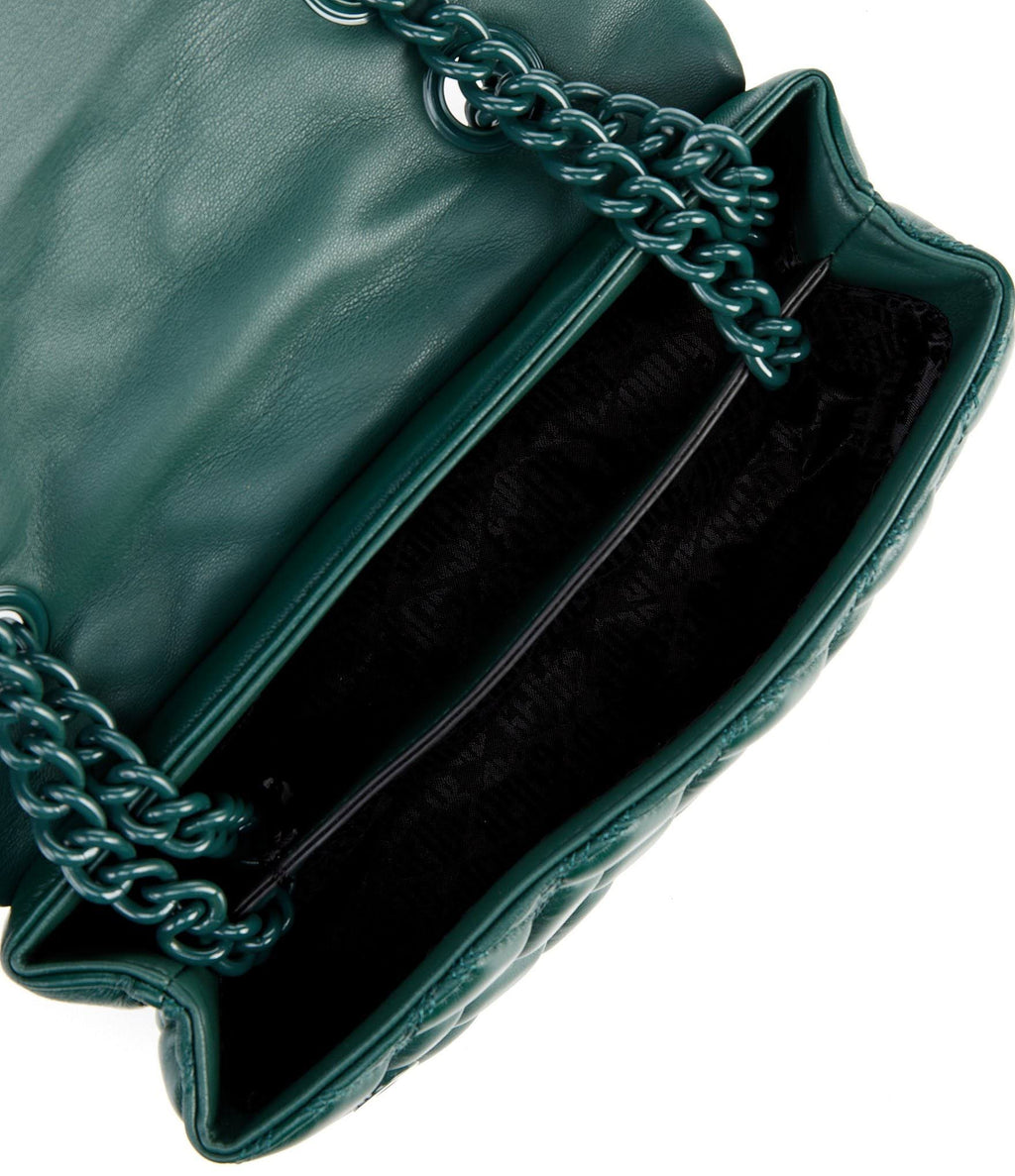Kurt Geiger London Drench Large Quilted Shoulder Bag Dark Green Z98261