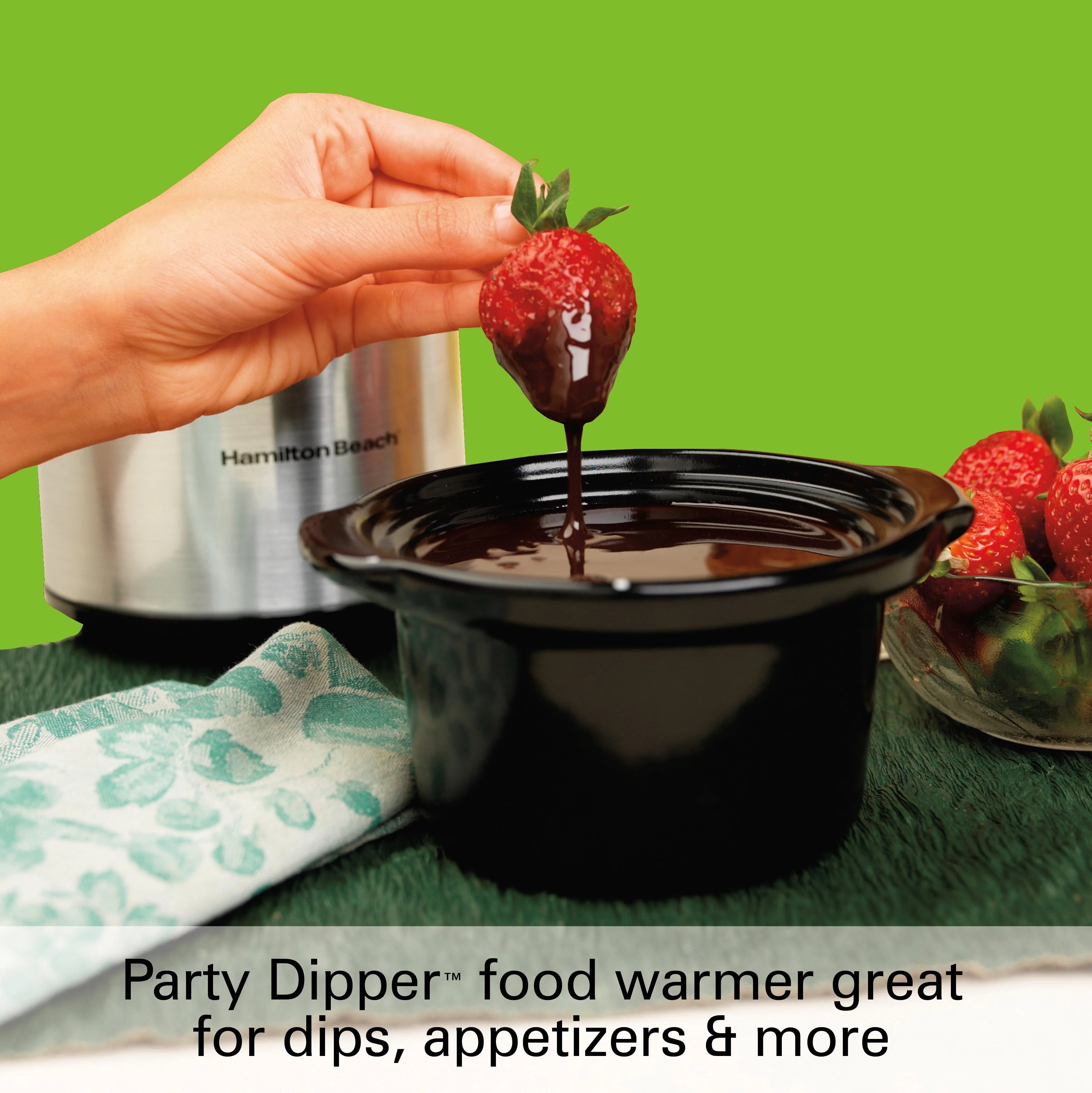 Hamilton Beach Stay or Go Programmable Slow Cooker with Party Dipper, 7 Quart, Red M628782