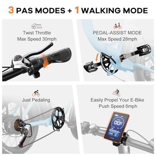 Folding Electric Bike 1000W 48V 20AH Removable Battery 20" Fat Tire for Adults C847123