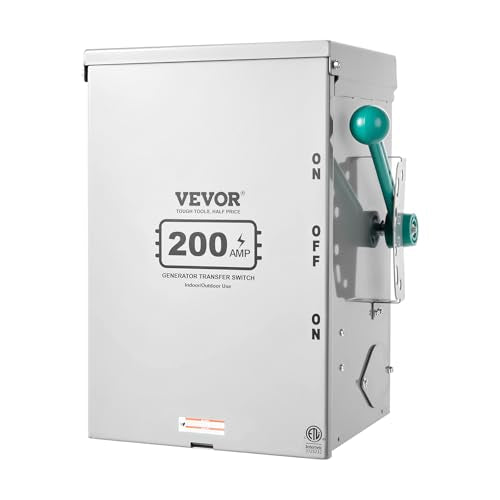 VEVOR 200A Generator Transfer Switch, 48000W Manual Double-Throw, 120/240V, NEMA 3R O290