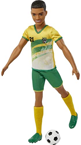 Barbie Careers Ken Fashion Doll Soccer Player with Accessories Q116964