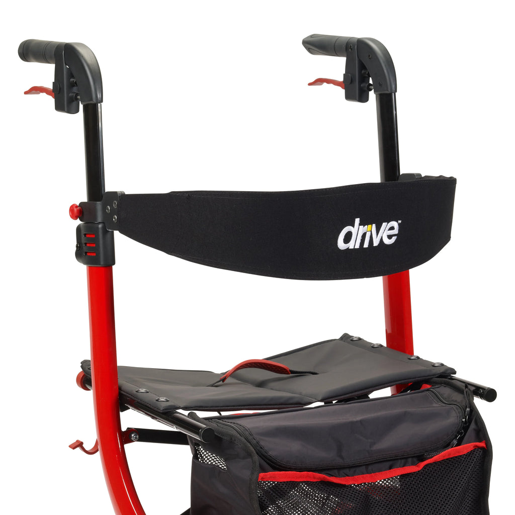 Drive Medical Nitro Euro Style Rollator Walker, Red F360