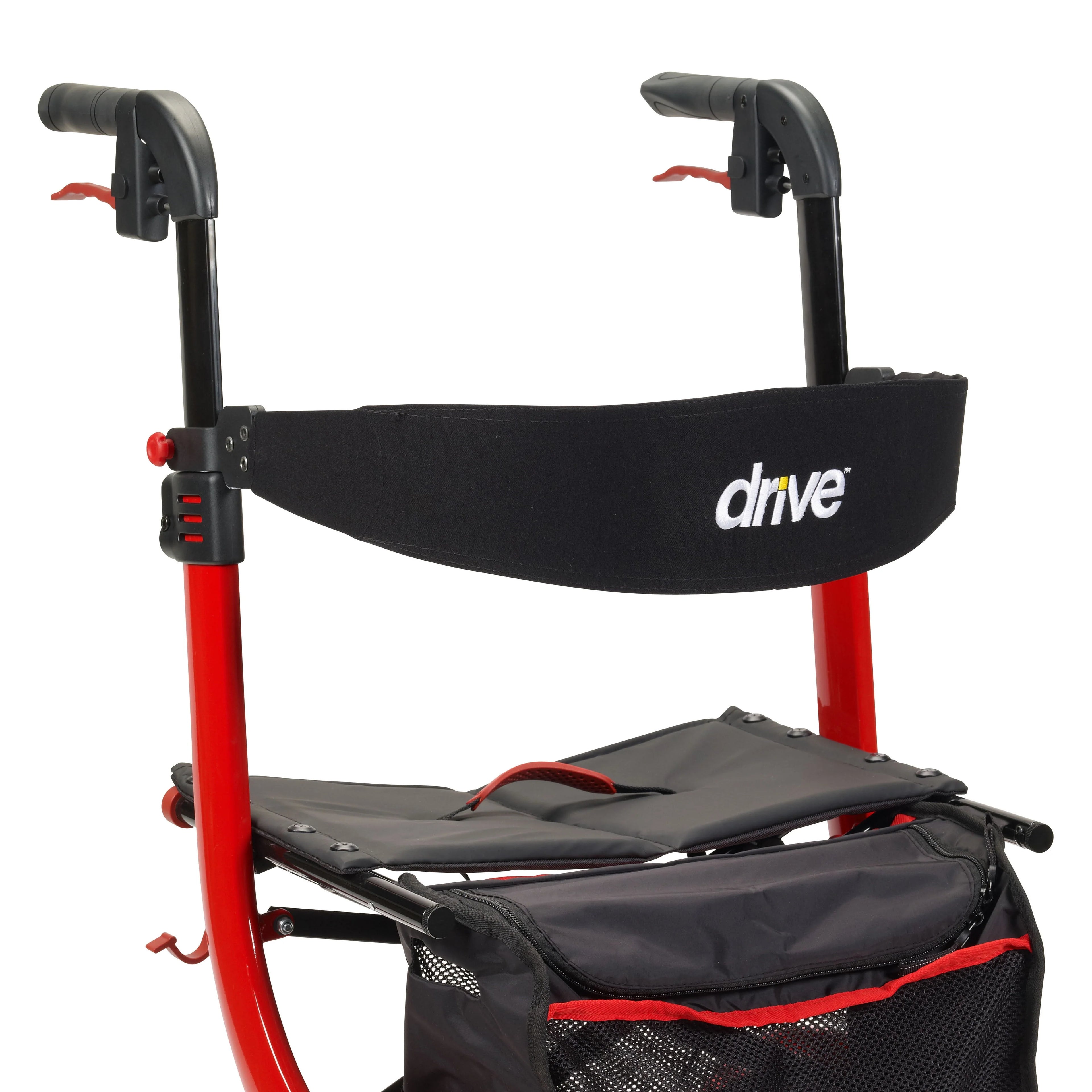 Drive Medical Nitro Euro Style Rollator Walker, Red F360