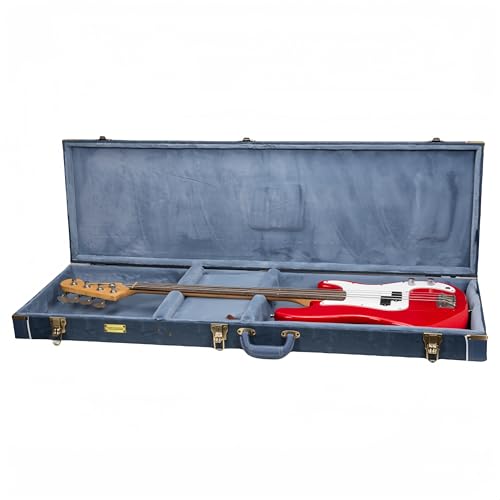 Crossrock Relief Series 335 Guitar Case for ES-335 & Semi-Hollow Electric Guitars, Carved Smoke Blue Finish S516