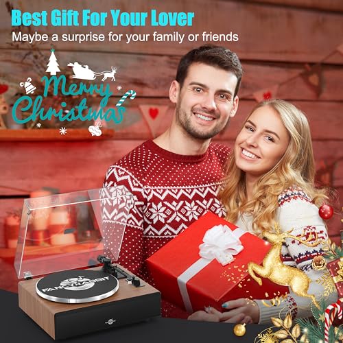 Vinyl Record Player with Bluetooth and Built-in Phono Preamp V599649