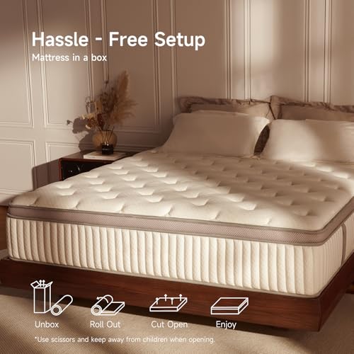 Queen Size 12 Inch Cooling Gel Memory Foam Mattress, Medium Firm, CertiPUR-US Certified B487