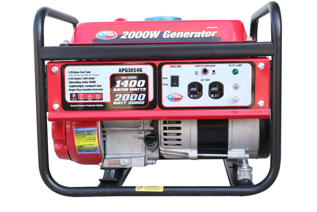 All Power APG3014G 2000W Portable Gas Generator Y228654