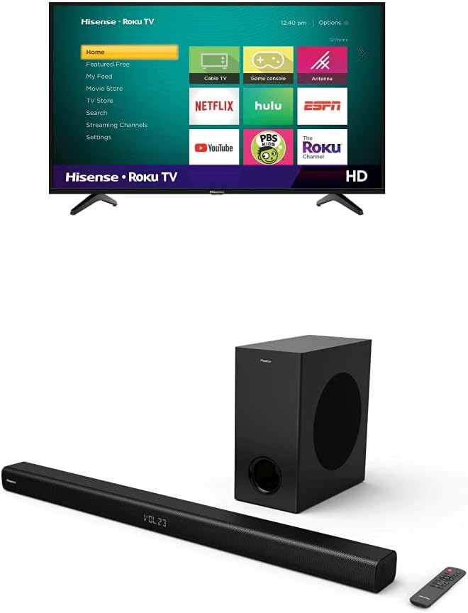 Hisense 40-Inch Class H4 Series LED Roku Smart TV with Alexa Compatibility A334