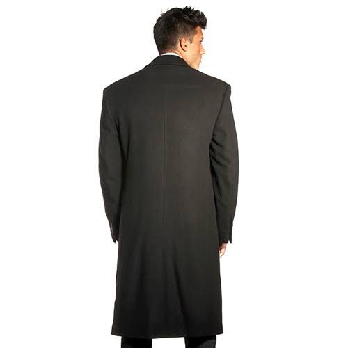 Men's Jean-Paul Germain Classic-Fit Wool-Blend Top Coat, Black E567