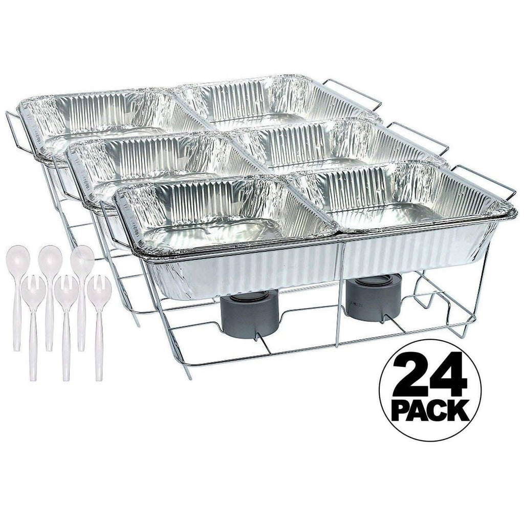 Disposable Aluminum Chafing Dish Buffet Party Set 24PC V56871
