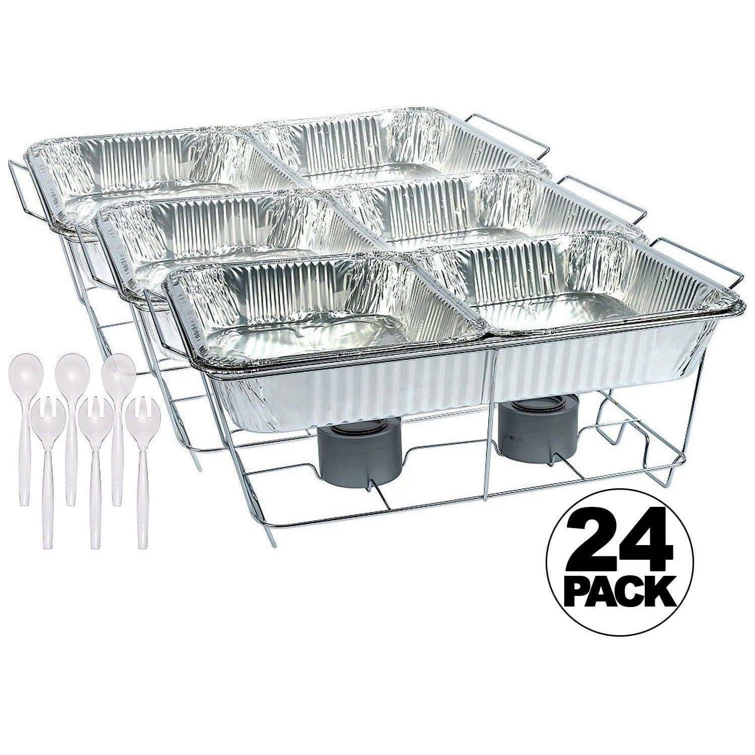 Disposable Aluminum Chafing Dish Buffet Party Set 24PC V56871