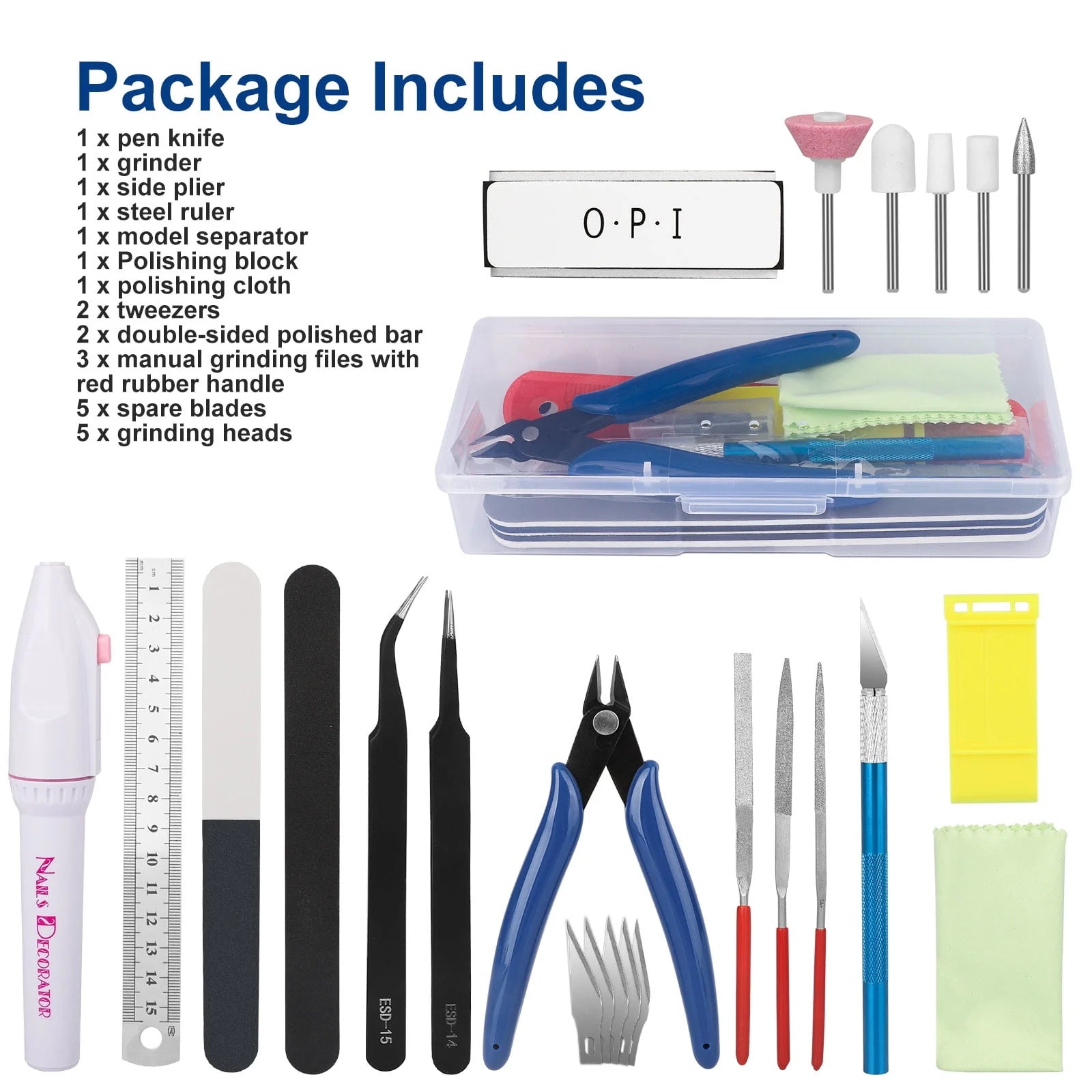 TSV 24Pcs Gundam Model Basic Tools Kit for Plastic Model Building C85343