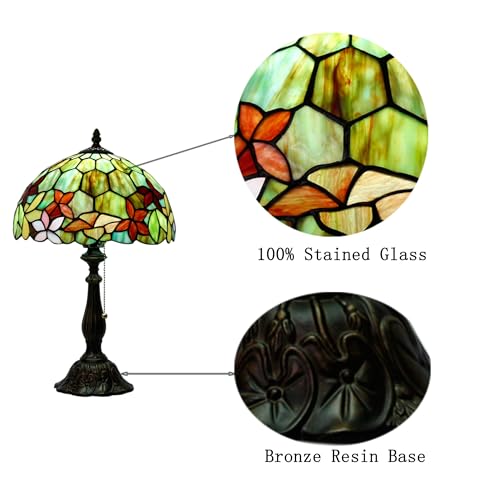 Tiffany Stained Glass Table Lamp Sea Blue Pear J2662