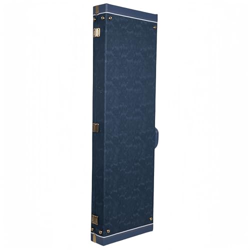 Crossrock Relief Series 335 Guitar Case for ES-335 & Semi-Hollow Electric Guitars, Carved Smoke Blue Finish S516
