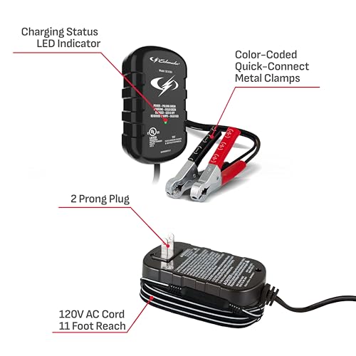 Schumacher Electric 0.8A Car Battery Charger and Maintainer for 12V Batteries, SC1299 Z869387