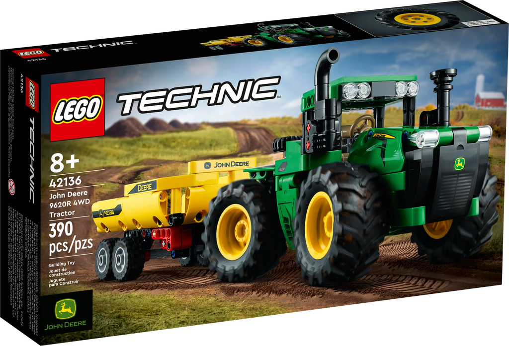 LEGO Technic John Deere 9620R 4WD Tractor Toy 42136 Building Set S20024