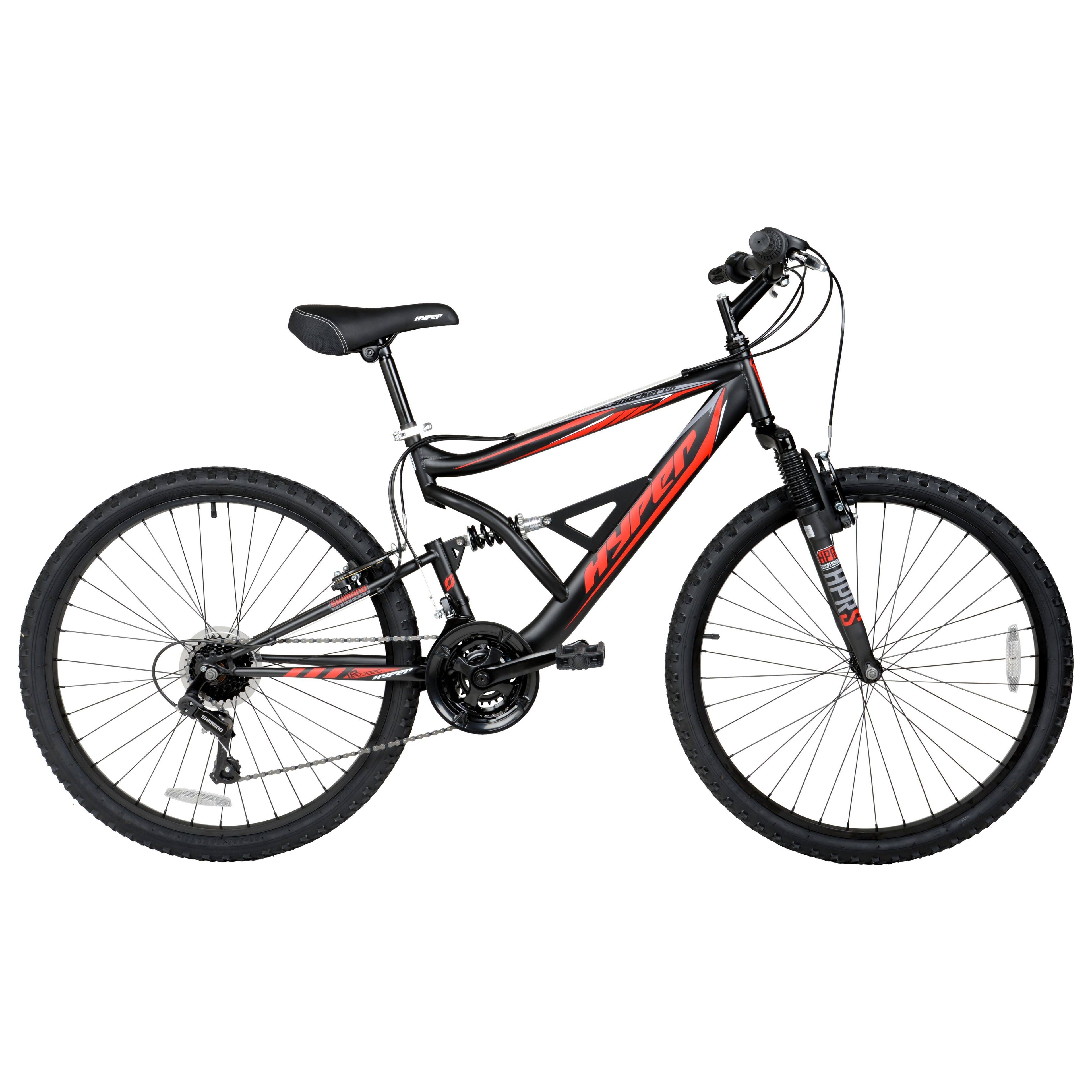 Hyper 26x22 Shocker Men&s Dual Suspension Mountain Bike Black