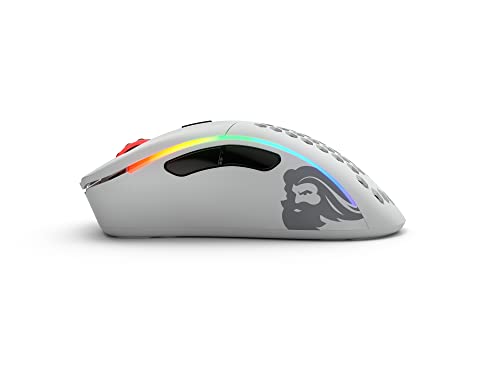 Glorious Gaming Model D 2 Wireless Ergonomic Mouse, 66g, White V612