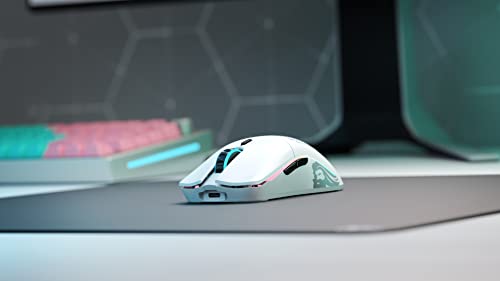 Glorious Gaming Model D 2 Wireless Ergonomic Mouse, 66g, White V612