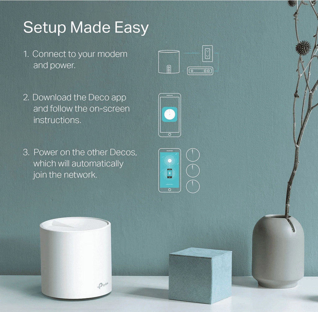 TP-Link Deco W6000 Wi-Fi 6 AX3000 Mesh Router (2-Pack) L537