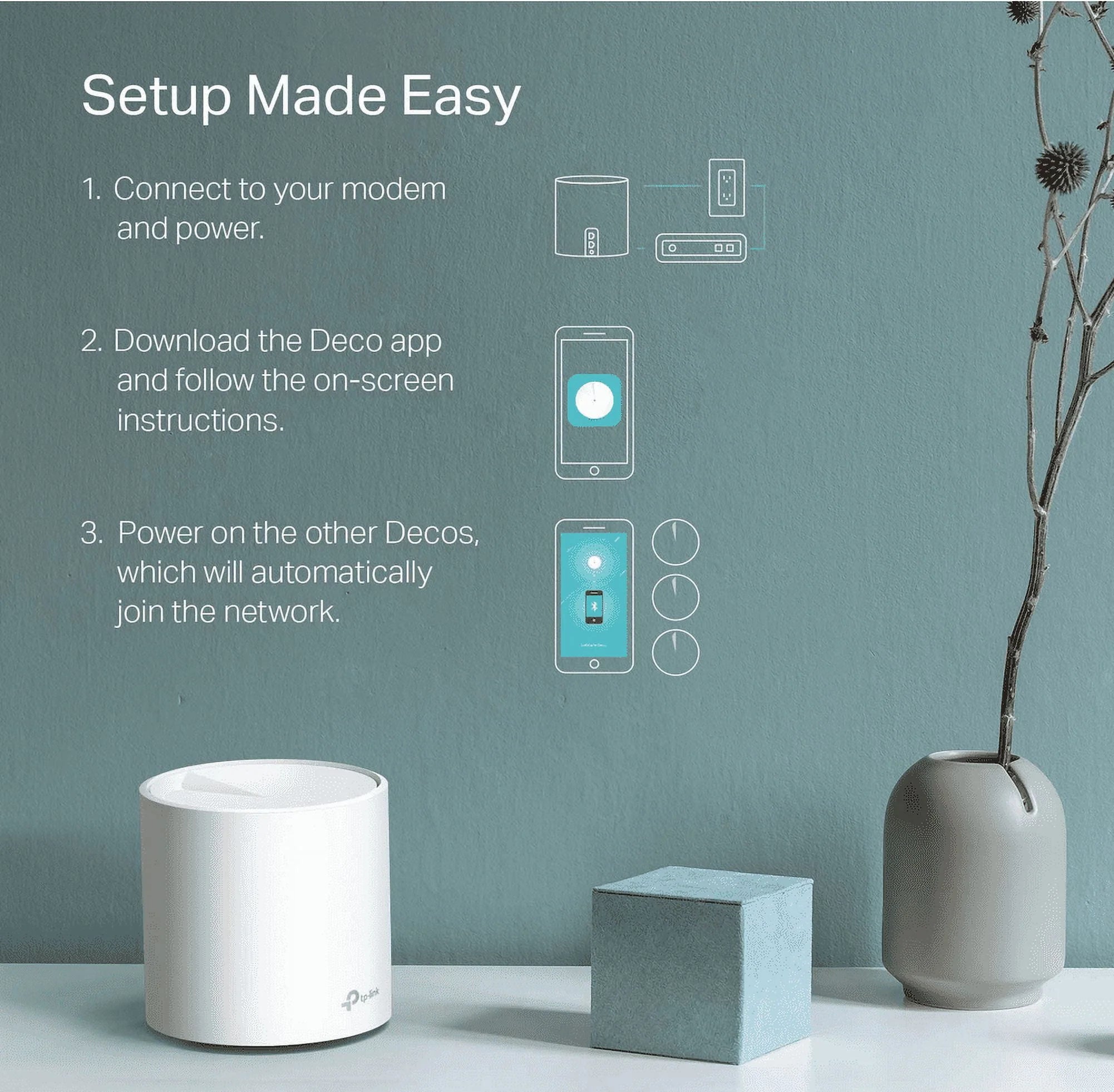 TP-Link Deco W6000 Wi-Fi 6 AX3000 Mesh Router (2-Pack) L537