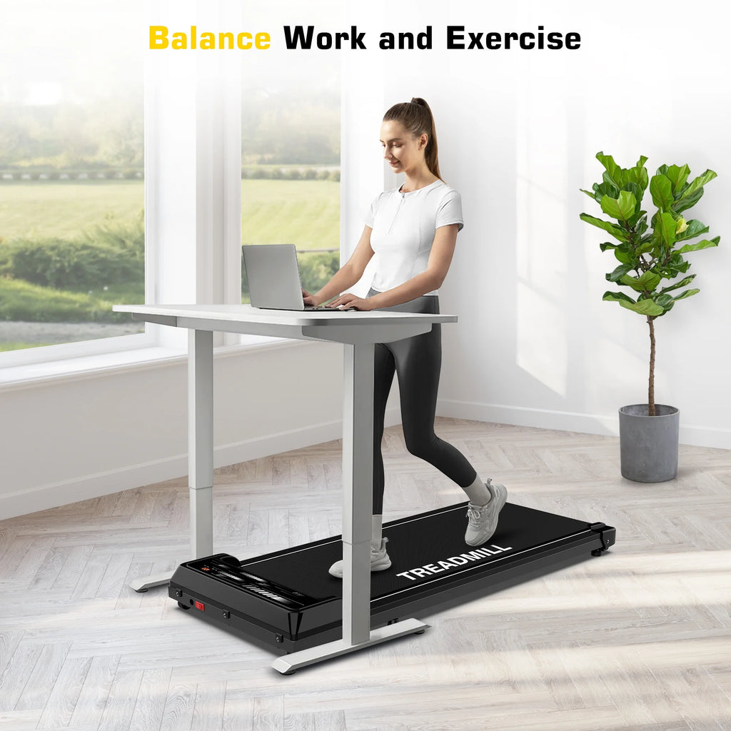 Under Desk Treadmill Walking Pad 2.25HP with Remote, Black J5158