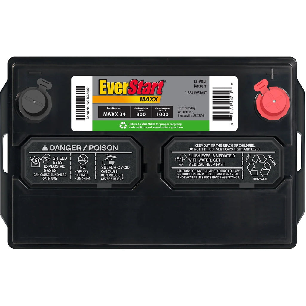 EverStart Maxx Lead Acid Automotive Battery Group Size 34 12 Volt D872