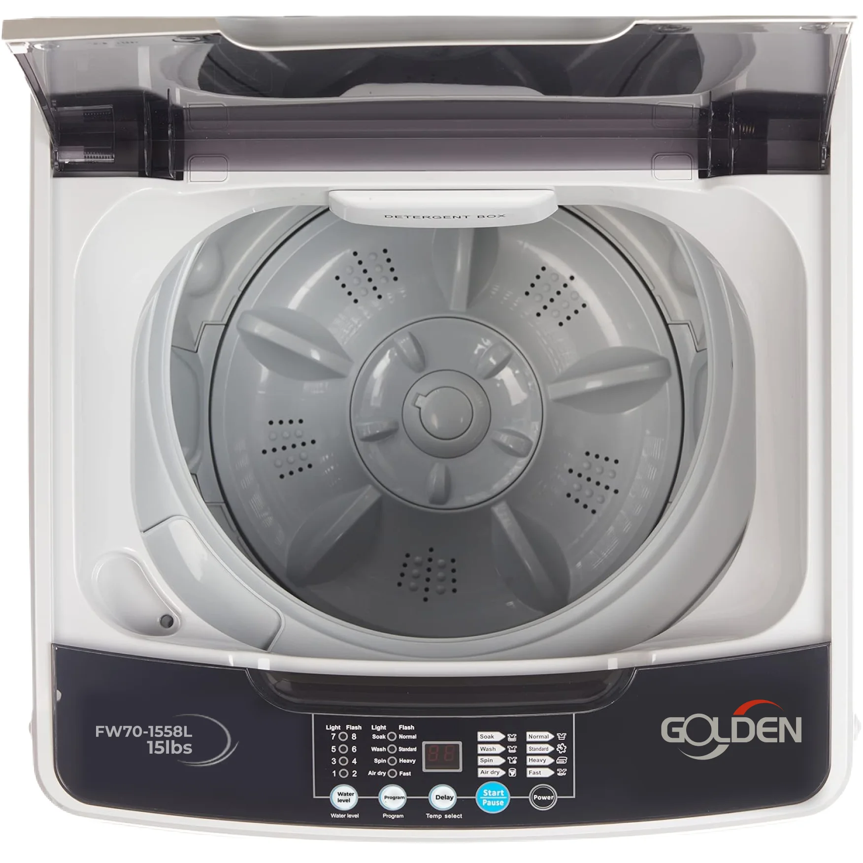 GOLDEN 15.4 lb Portable Washer Top Load with LED Display and Faucet Adapter T68893