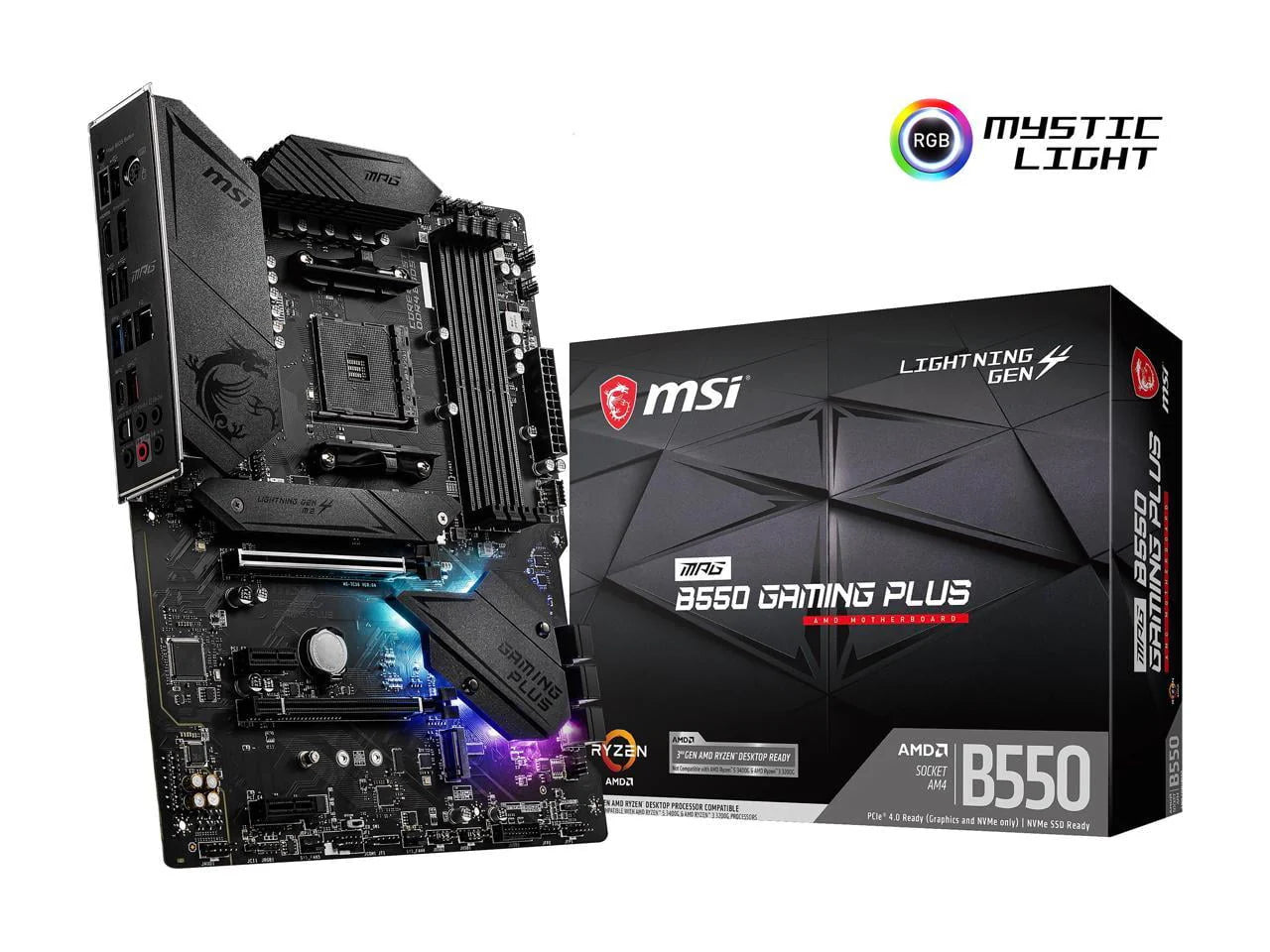 MSI MPG B550 Gaming Plus AM4 ATX AMD Motherboard Y999