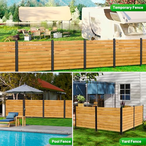 Wooden Privacy Fence Screen 2 Panels 42" H x 40" W Outdoor AC Cover L8762