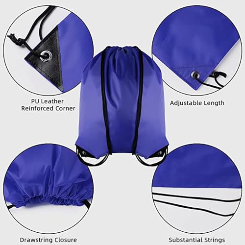 GoodtoU 40 Pack Drawstring Backpacks Waterproof Nylon Cinch Bags for School Gym N792