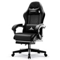 Ergonomic Gaming Chair with Massage, Footrest and Lumbar Support, Black U920785