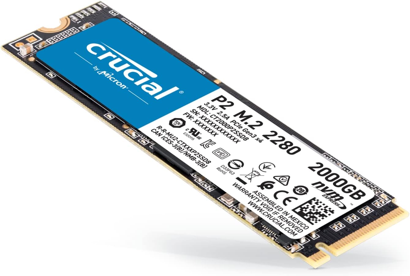 Crucial P2 2TB NVMe PCIe M.2 SSD H8738